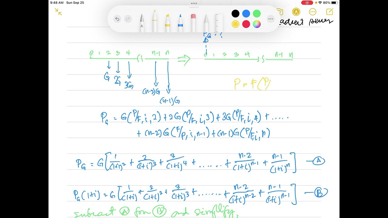 Non-uniform cash flow: Arithmetic Gradient