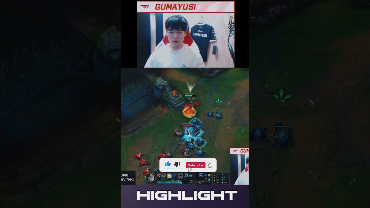 Gumayusi (Caitlyn) OUTPLAY #highlights #shorts