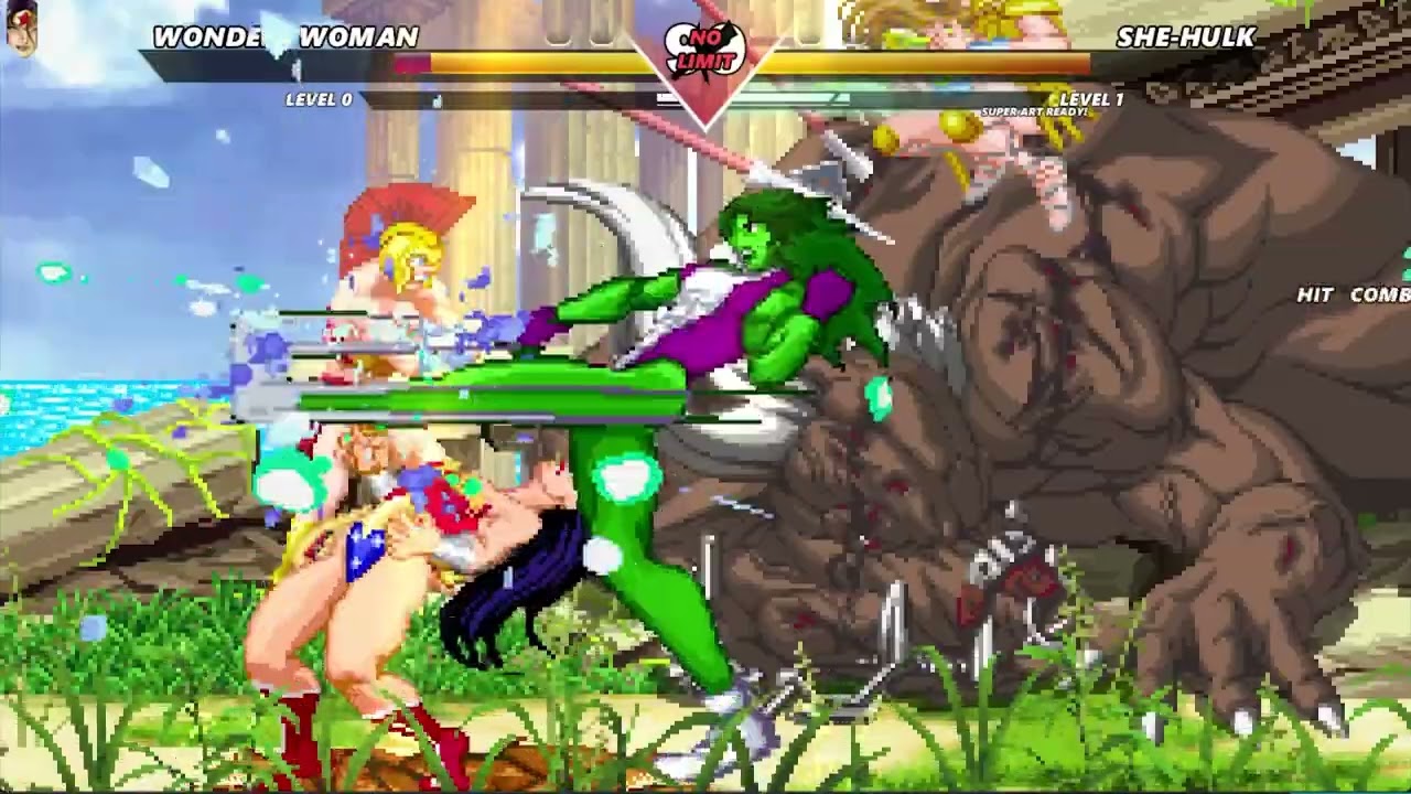 WONDER WOMAN VS SHE-HULK | MARVEL VS DC MUGEN | INSANELY EPIC M.U.G.E.N BATTLE.