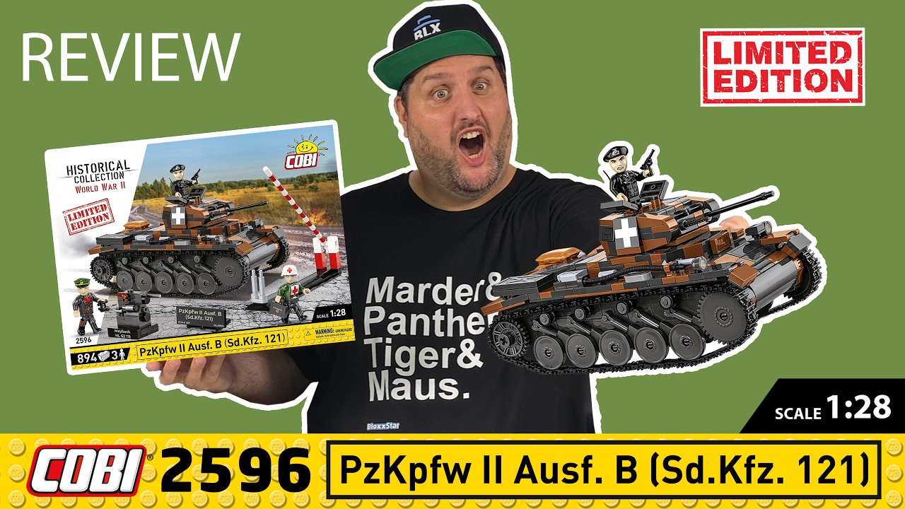 COBI PzKpfw II Ausf. B. (Sd.Kfz. 121) / Panzer 2 - Limited Edition REVIEW | COBI-2596 & COBI-2597