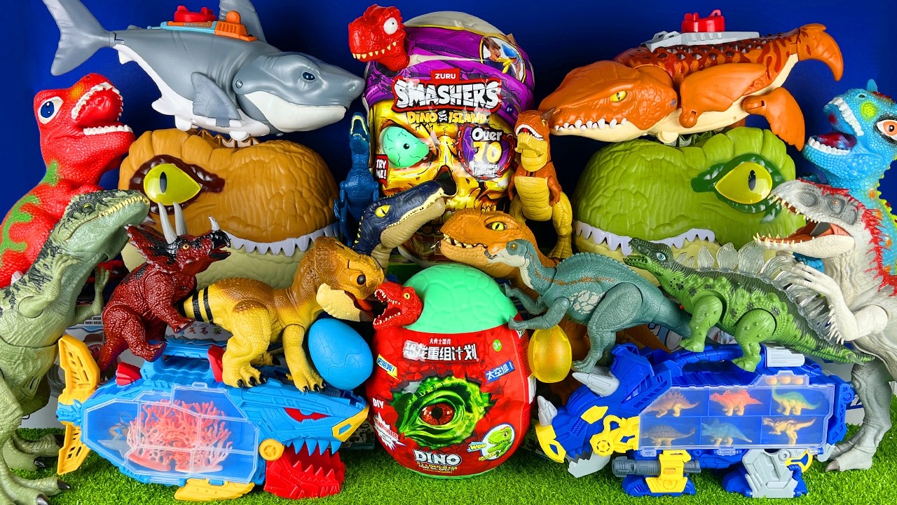Jurassic World Unboxing Review Asmr Dinosaur T-rex Mosasaurus Indominus Rex Triceratop Giga Baryonyx