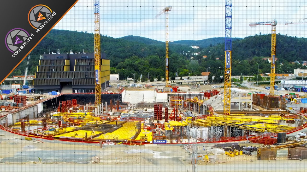 KRÁSKA ROSTE 🏗 ČASOSBĚRNÉ VIDEO ETAPY VÝSTAVBY MODERNÍ VÍCEÚČELOVÉ HALY ARENA BRNO