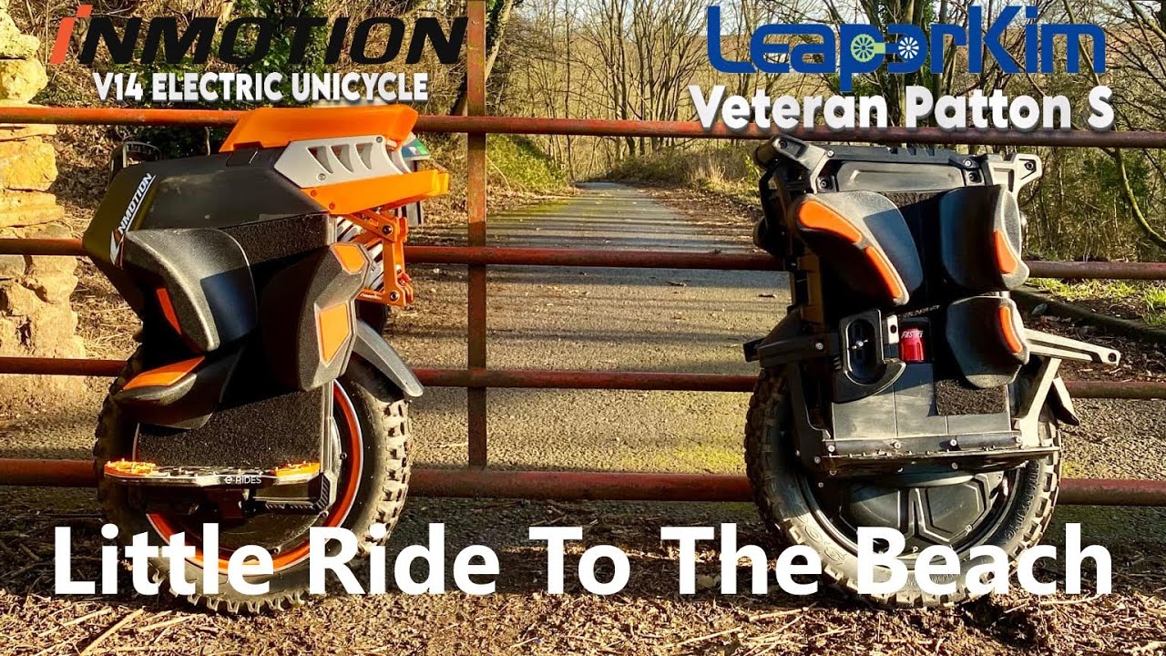 Leaperkim Patton S and Inmotion V14 little ride to beach !