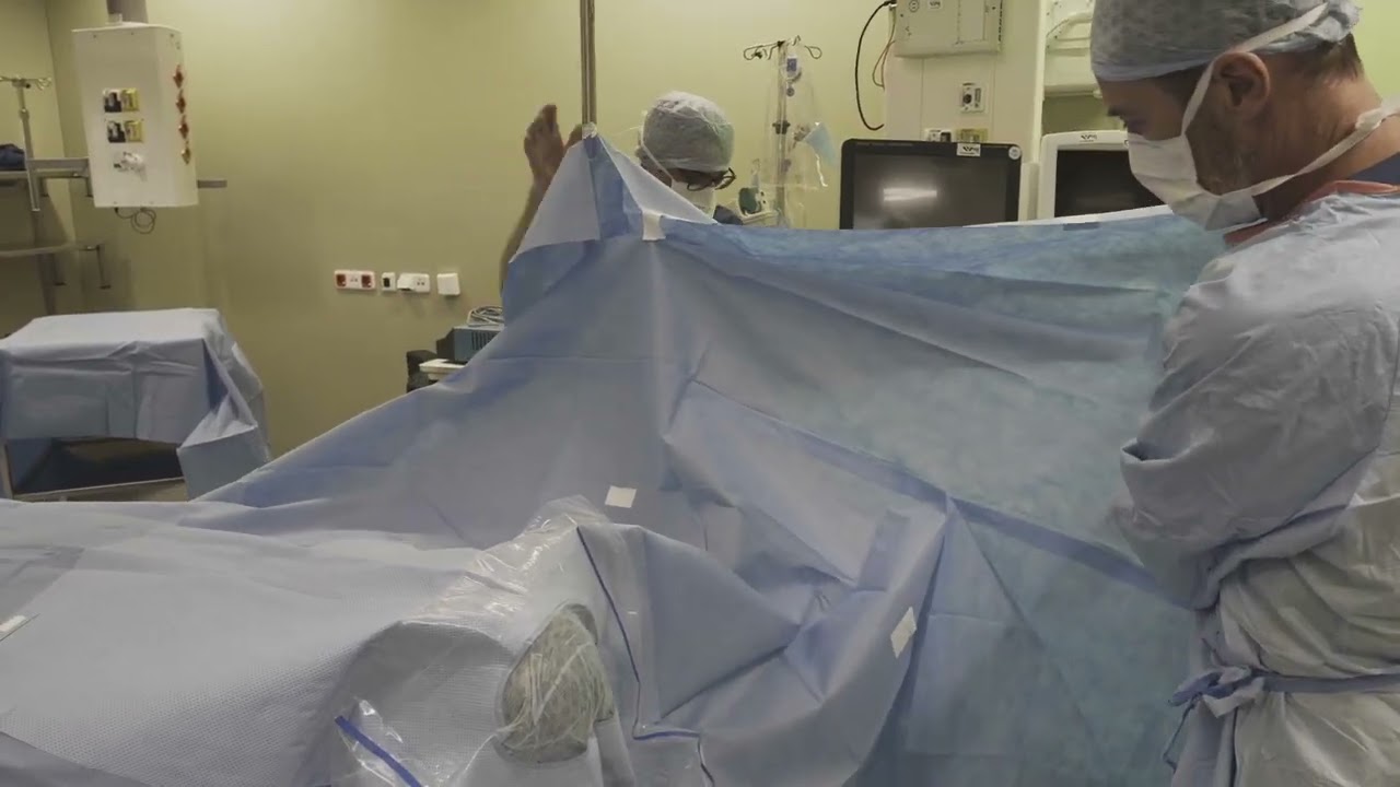 Craniotomy Drape Setup – Sterile Draping for Neurosurgery