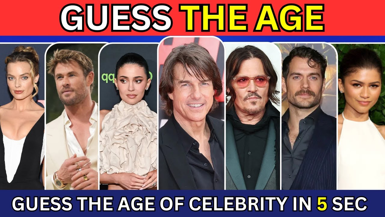 Guess the Celebrity's Age (You'll Be Shocked!) 😱 | Celebrity Age Quiz 🎬