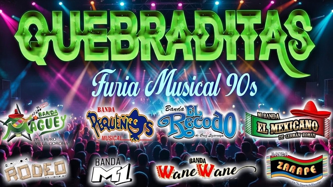 Megamix Quebradita 90s 🔥 Grandes Clásicos Retro | Banda Machos y Música Para Bailar