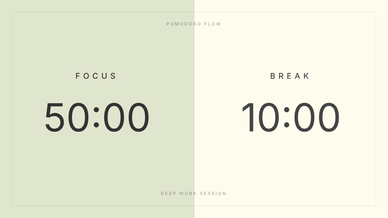 2H Pomodoro Timer 🍅 50/10 | Deep Focus Study With Me | ADHD | Time Management | Session | Motivation