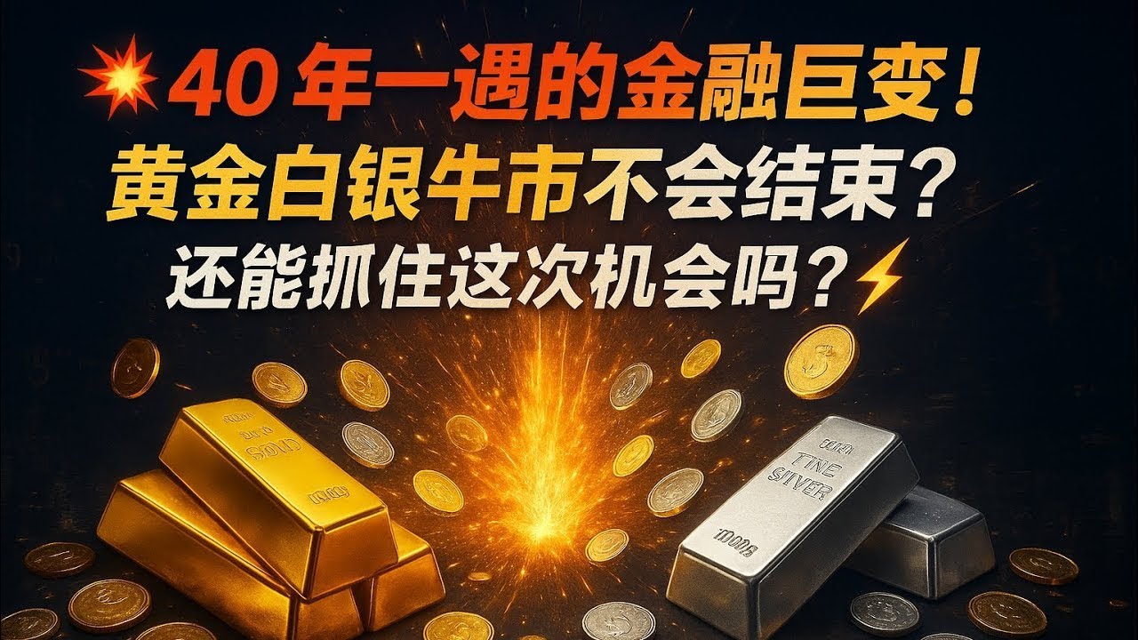 40 年一遇的金融巨变！黄金白银牛市不会结束？还能抓住这次机会吗？#黄金 #白银 #避险资产 #大宗商品 #贵金