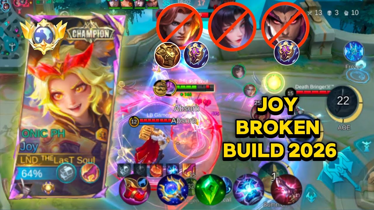 Joy Broken Build 2026 🤫 My Fast Voice Over Video 😀 Enemy Team Havy CC Hero 🥲 