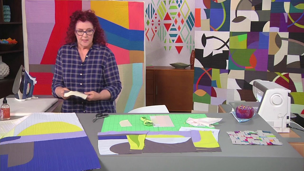 Выкраиваем, соединяем и сшиваем кривые линии без линейки на курсе Fresh Quilting с Лесли Такер Дж...