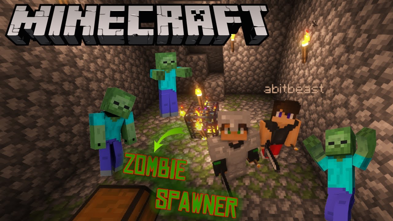 WE FOUND ZOMBIE SPAWNER | MINECRAFT SURVIVAL Ft@abitbeast  |
