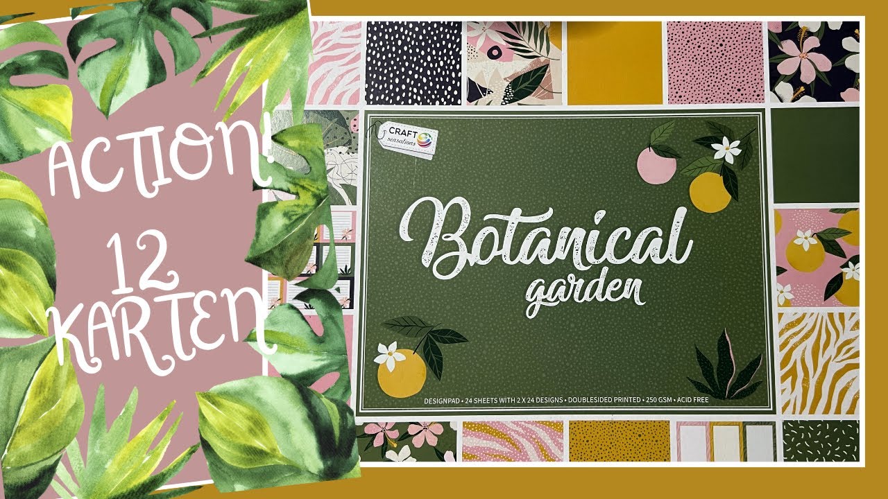 ACTION❣️ 12 Karten ein Block - Botanical garden - Craft Sensations