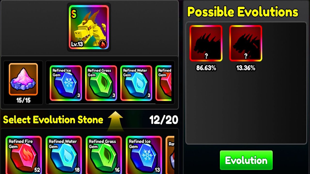 POCKET MONSTER MÌNH TIÊU ROBUX ĐỂ TIẾN HÓA RỒNG 3 ĐẦU CẤP BẬC S