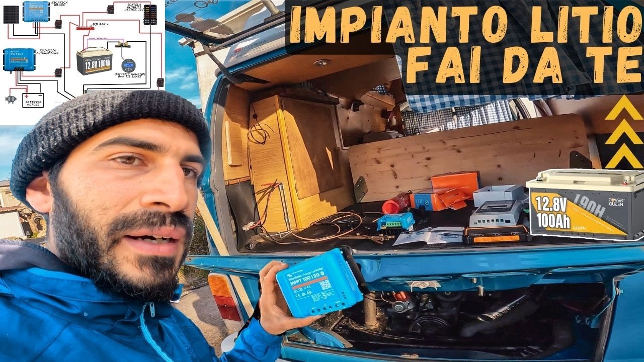 IMPIANTO per BATTERIA al LITIO 🔋 Installazione FAI DA TE camper van