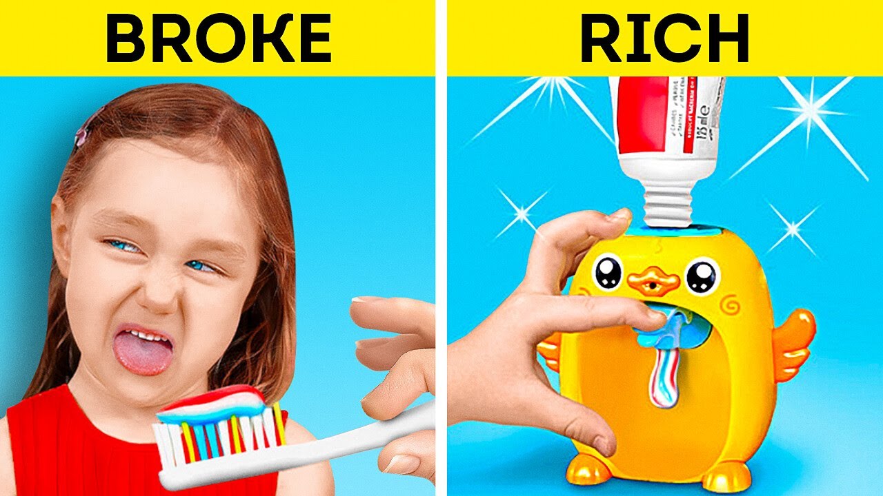 RICH MOM VS BROKE MOM! COOL GADGETS FOR COOL PARENTS & DIY HACKS