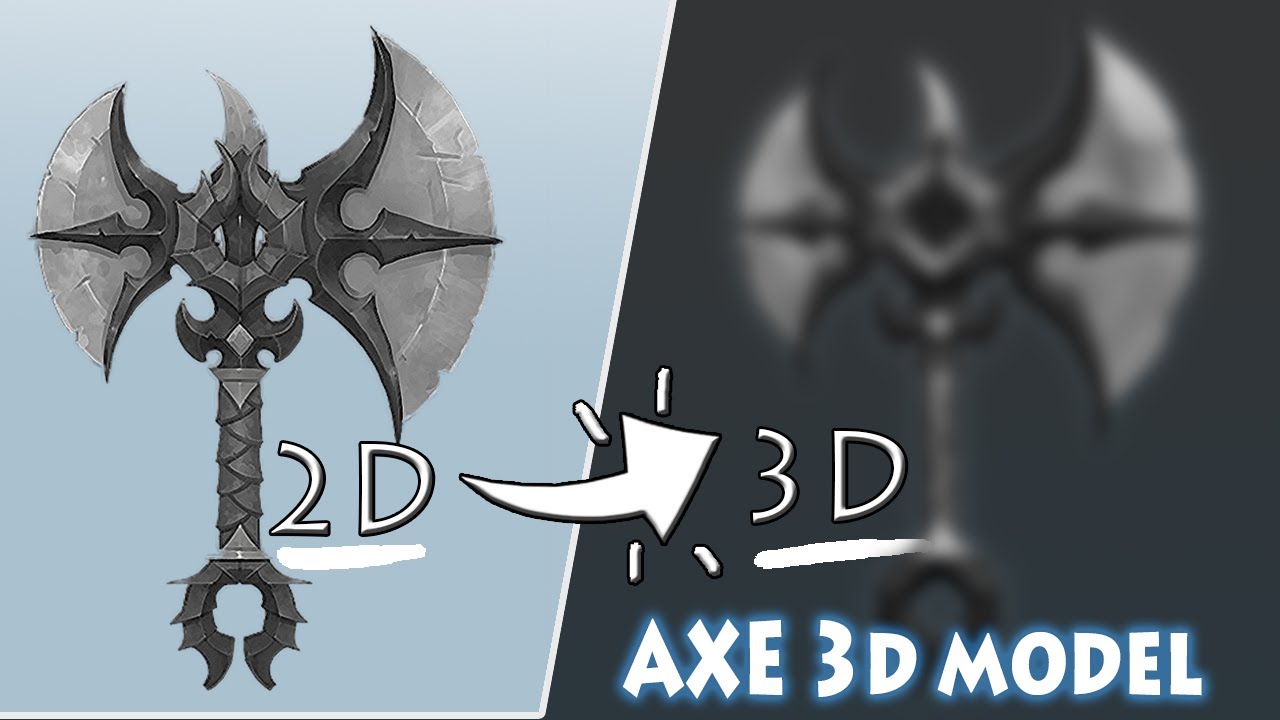2D to 3D AXE 3D modeling and sculpting | #maya  #zbrush | @sculptzbrush zbrush 2022