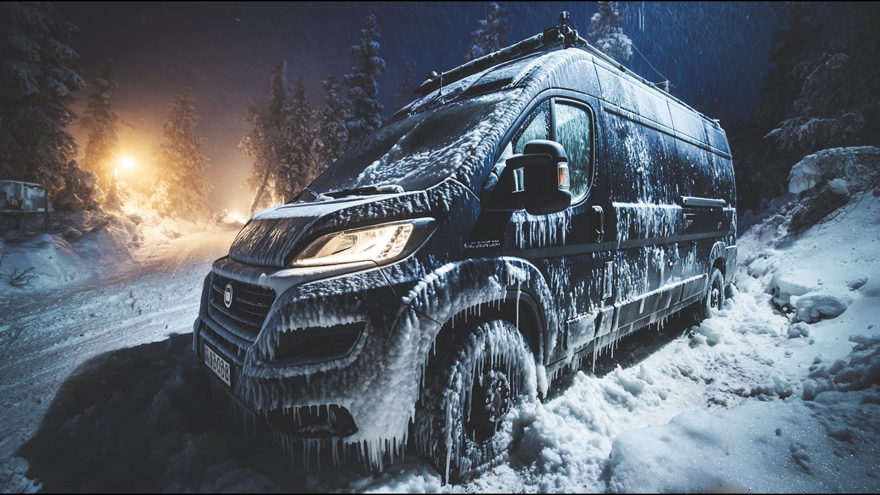 Surviving FREAK BLIZZARD! Caught in Heavy Snowstorm without Winter Gear Cozy Van Life Camping [REAL]