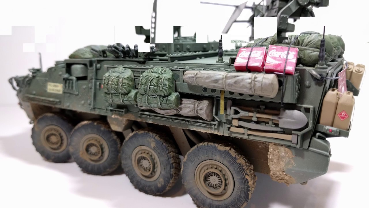 Trumpeter M1131 Stryker FSV - painting and weathering