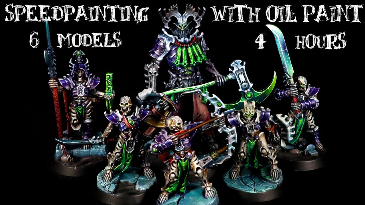 HIGH QUALITY speed painting using OILS! Ossiarch Bonereapers - Direchasm: Kainan's Reapers
