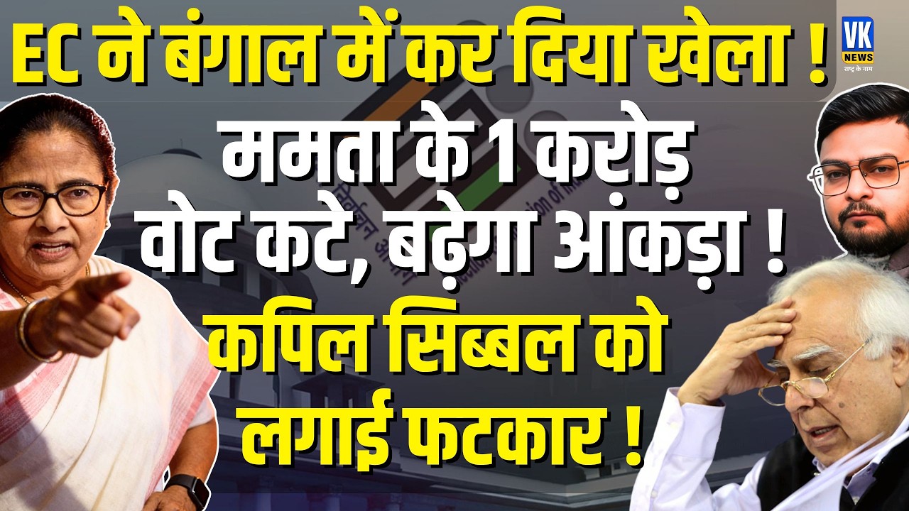 61 Lakh नाम कटे! Mamata Banerjee को Supreme court का झटका | Kapil Sibal | Shubham Gupta | VK News