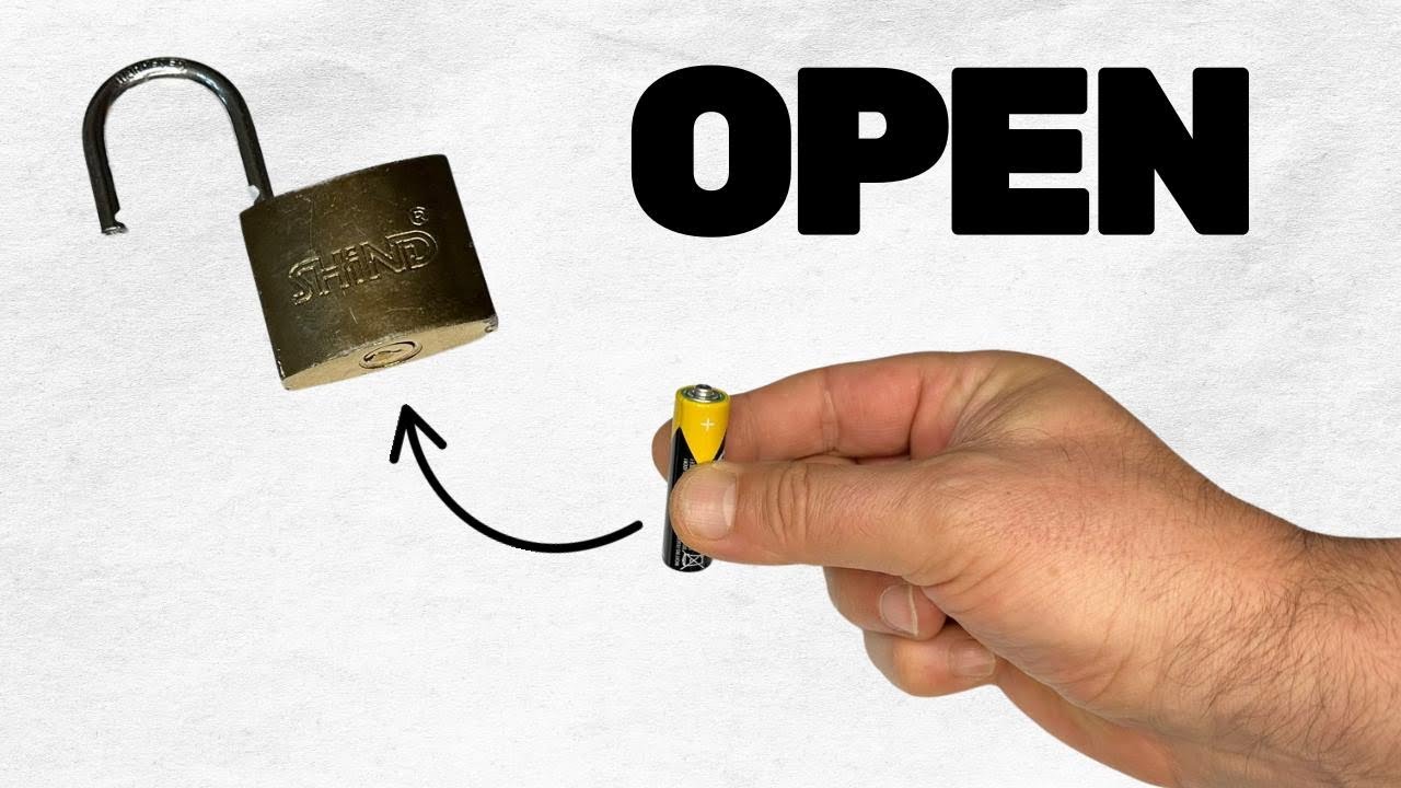 How to Open a Lock With a Battery 🔓