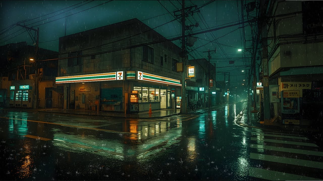 Tokyo After Midnight 🌙  Rain Lofi Street Ambience for Chill & Sleep