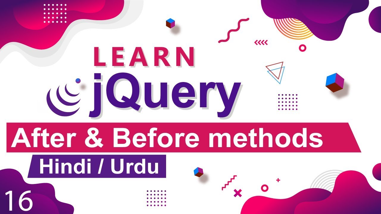 jQuery After & Before Method Tutorial in Hindi / Urdu