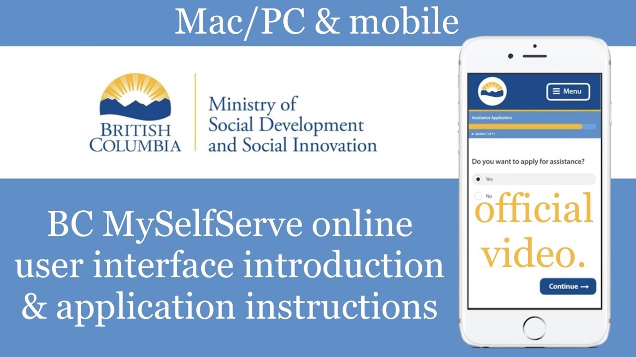 BC MySelfServe Online User Interface Introduction & Application Instructions 2022