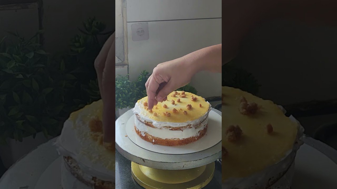 Customised butterscotch cake design