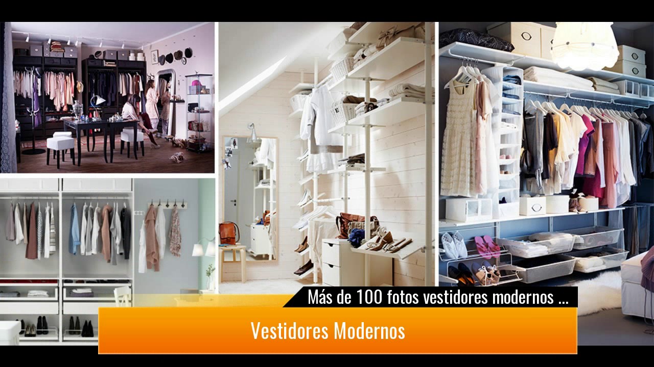 Más de 100 fotos vestidores modernos y pequeños