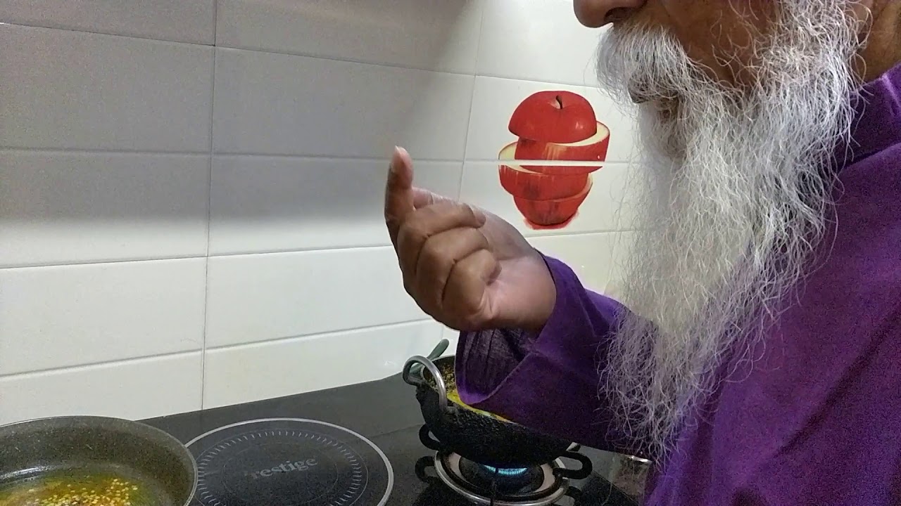 Brahmarshi Patriji cooking in our home . 03.05.2019