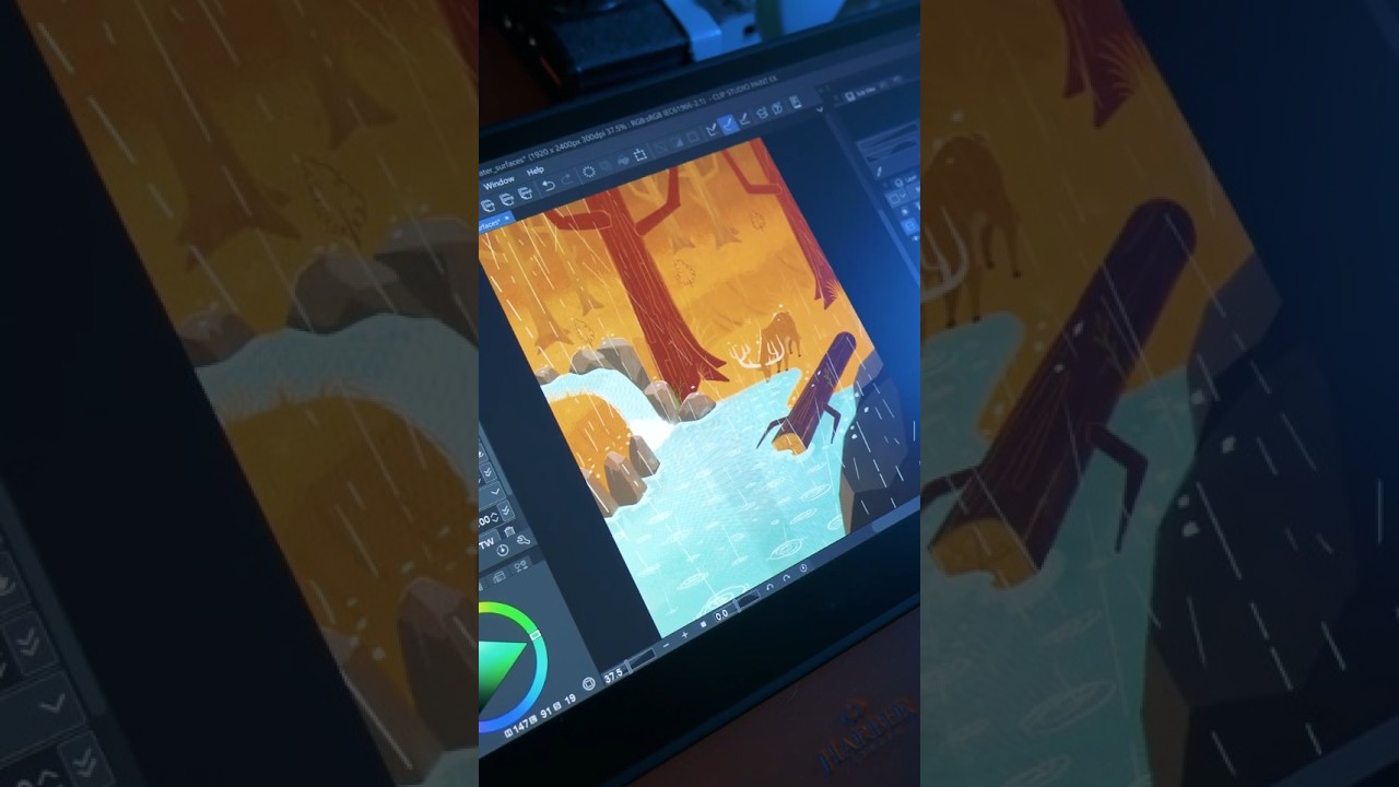 3 ways of drawing WATER SURFACES #shorts #art