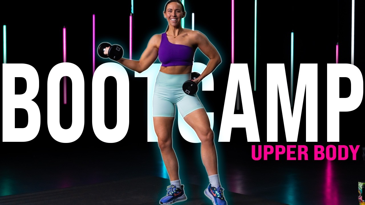 40 Minute Dumbbell Upper Body Workout | Supersets, Abs & Cardio!