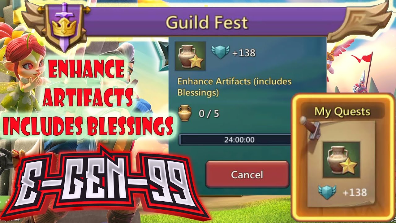 lords mobile guild fest task new quests 5 enhance artifacts