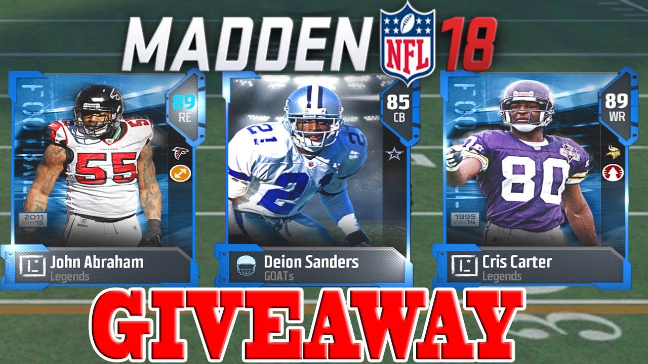 MADDEN 18 CODES GIVEAWAY LIVE STREAM! #MaddenRewards