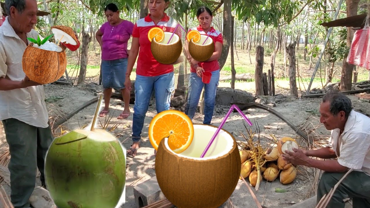 Asi disfrutaremos un Rico y delicioso coco loco con hielo mi papa empeso apelarlo😋🤯🥥