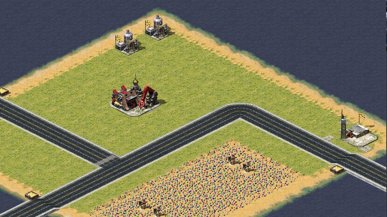 Red Alert 2 - Desert Island with Bridges (Extra Hard AI)