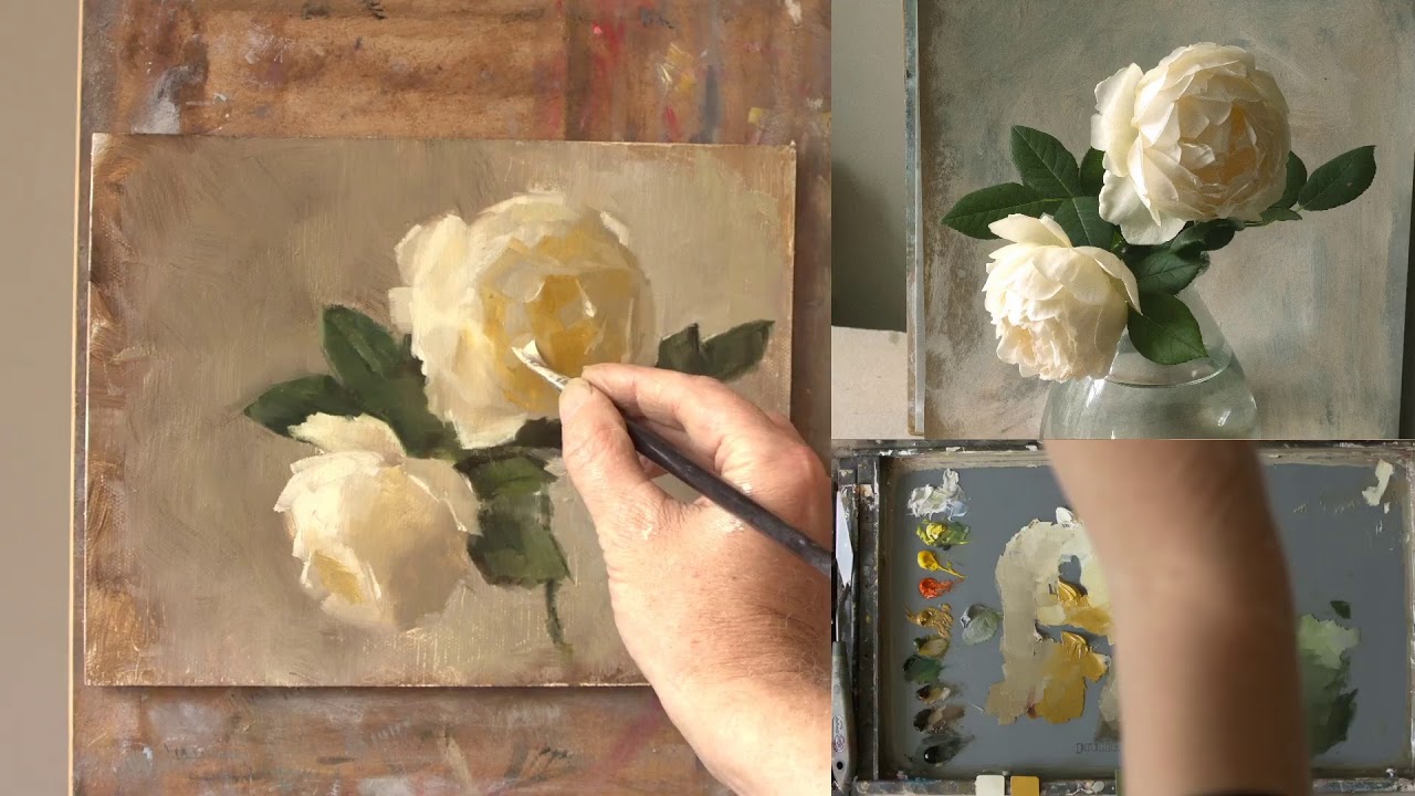 Oil Painting Roses - Live stream, August 13th 2020