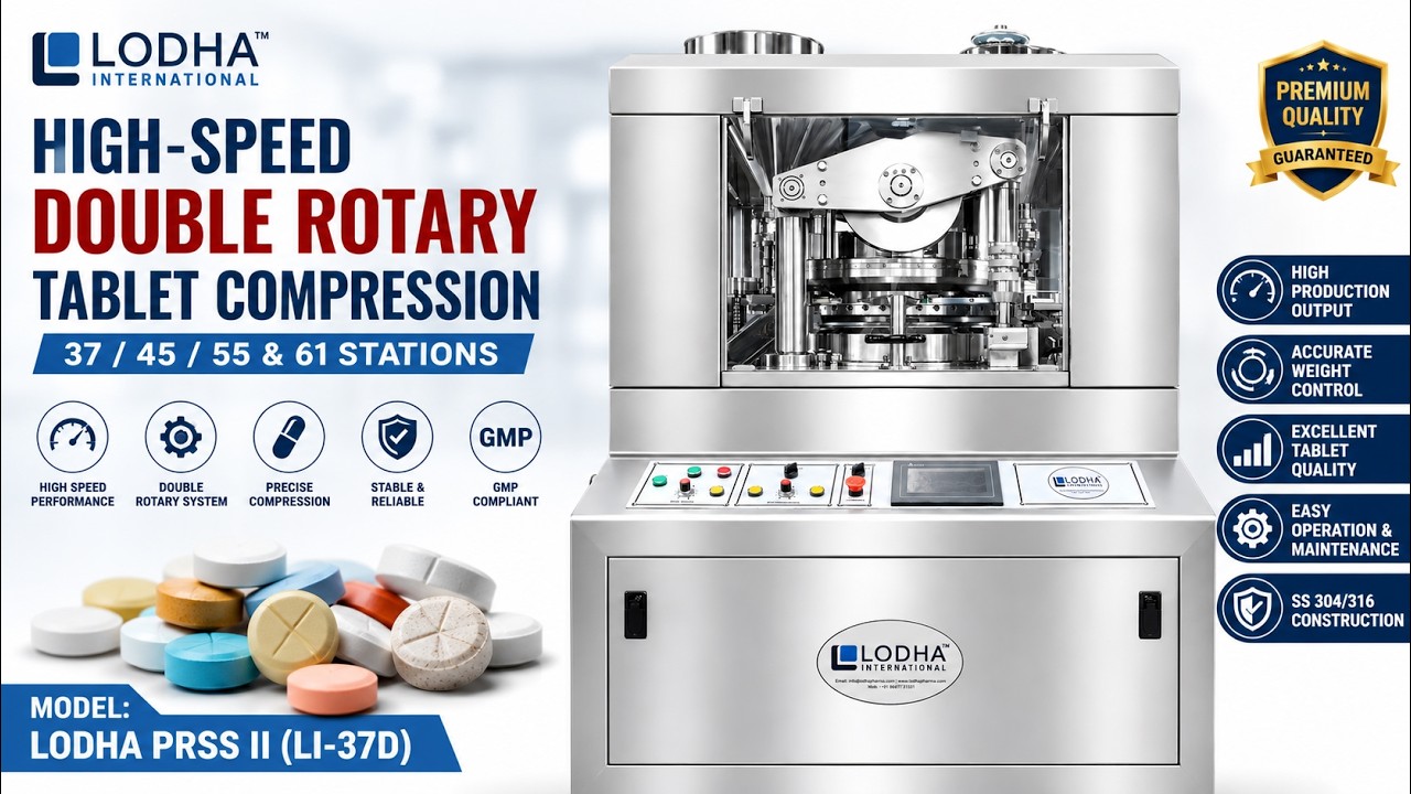 High-Speed Double Rotary Tablet Compression 37/45/55 & 61 Stations
