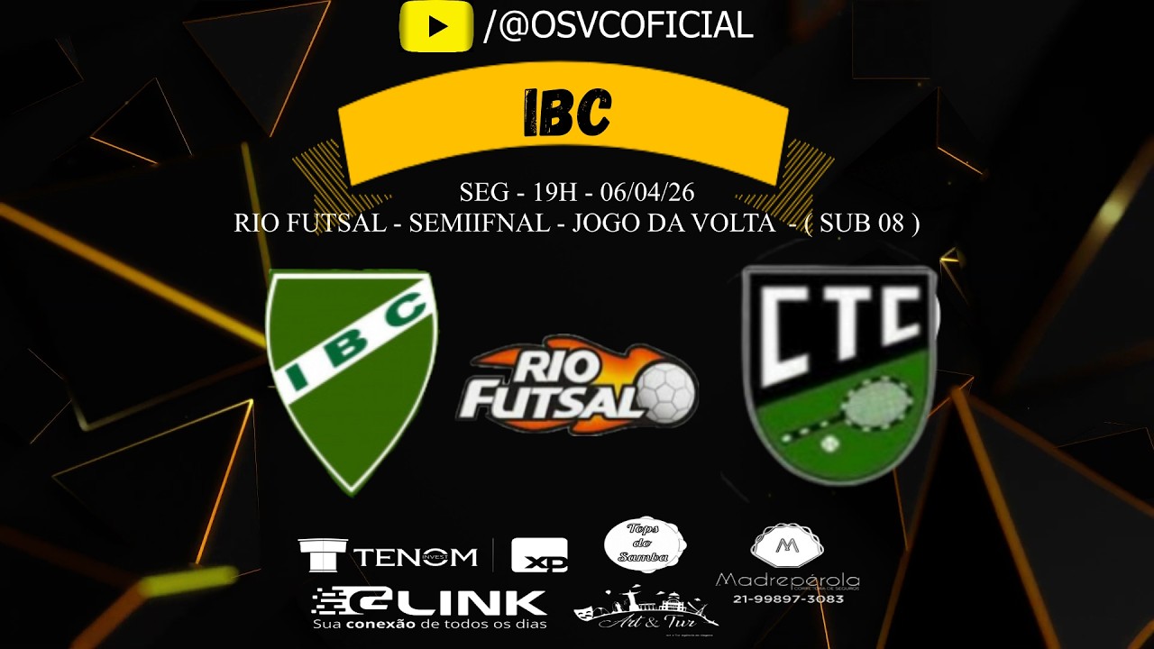 IBC X CASCADURA - SUB 8 - RIOFUTSAL - SEMIFINAL- JOGO DA VOLTA - 06/04/25 - AO VIVO