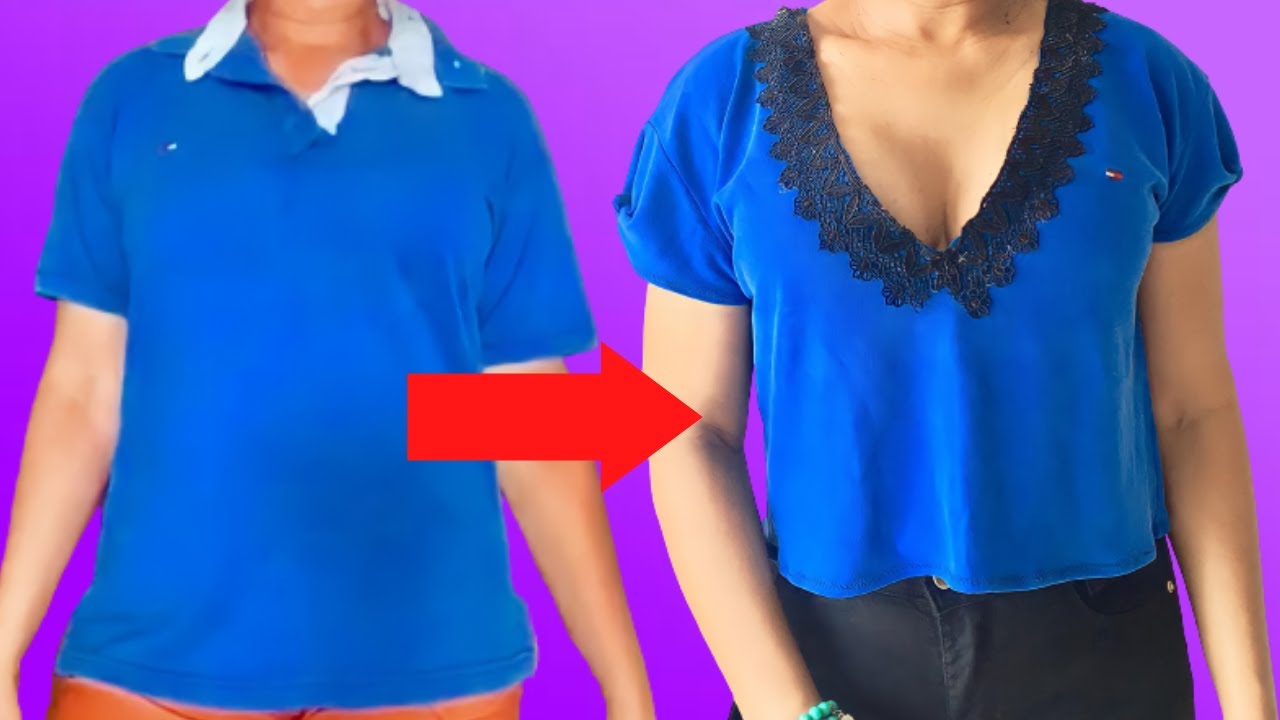 02 IDEIAS VEJA COMO  RECICLAR CAMISAS  VELHAS EM NOVAS - TRANSFORMAR ROPA -  HACKS - CLOTHES