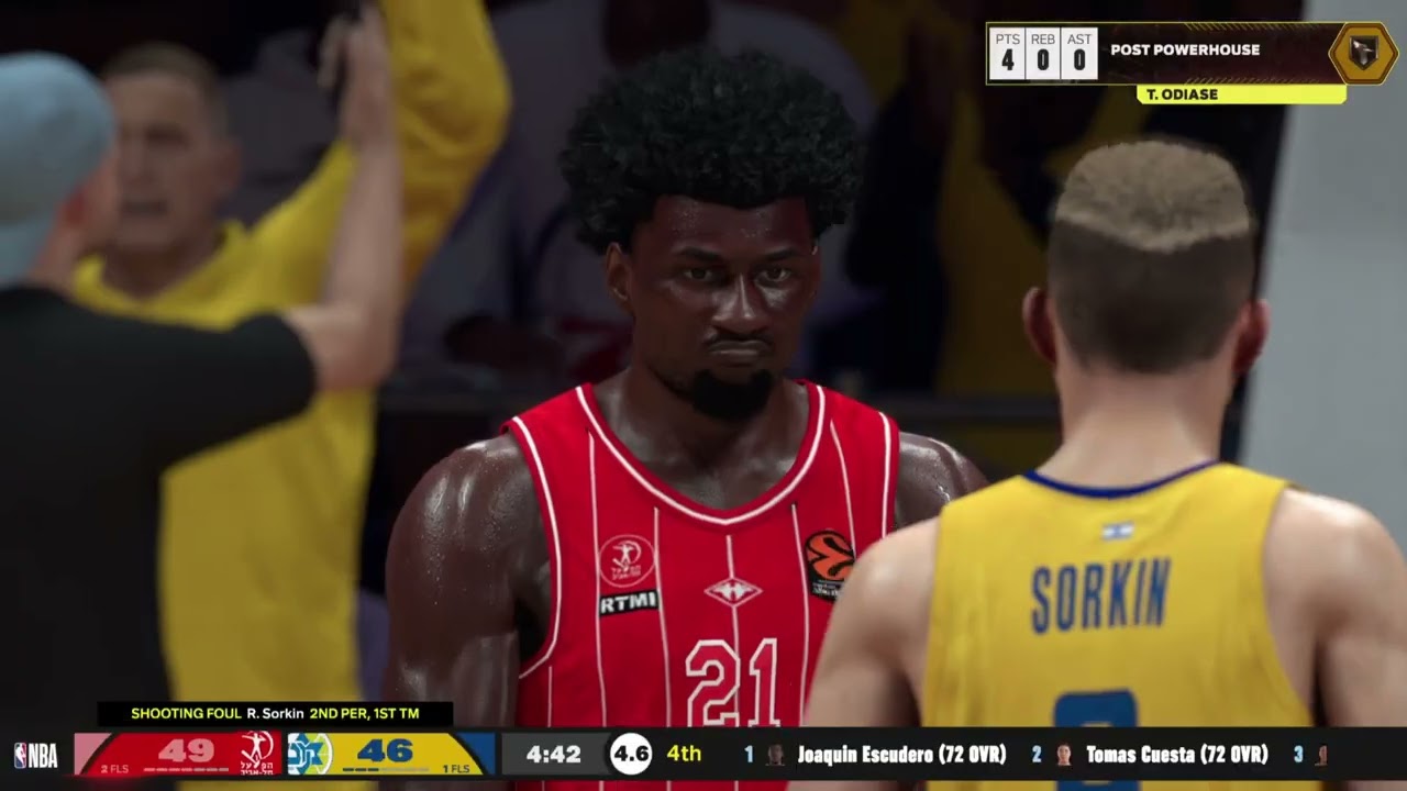 Tai Odiase and1 dunk vs Maccabi