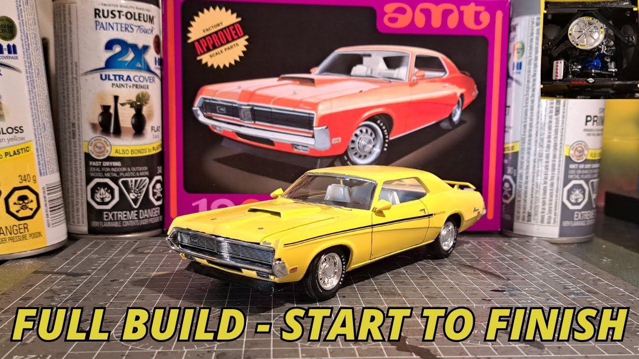 Building the 1969 Mercury Cougar Eliminator: 1/25 Scale Model Kit by AMT