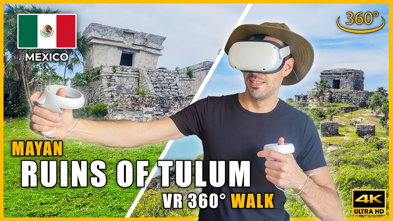 VR360&deg; WALK 4K | Zwiedzam ruiny miasta Maj&oacute;w w Tulum nad Morzem Karaibskim! | Meksyk 🇲🇽
