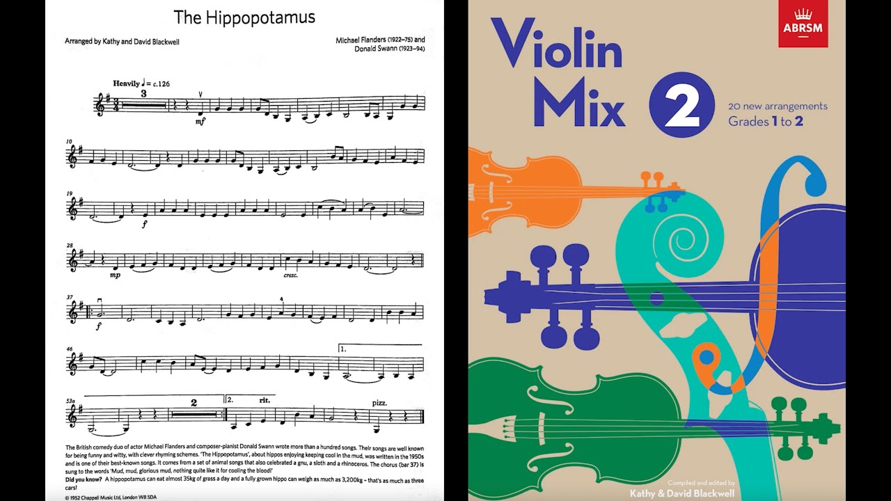 2024 ABRSM Violin Grade 1 C11 The Hippopotamus Violin Mix 2