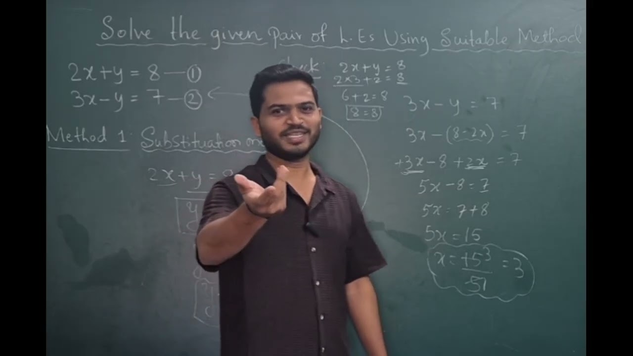 Substitution Method And Elimination Method 