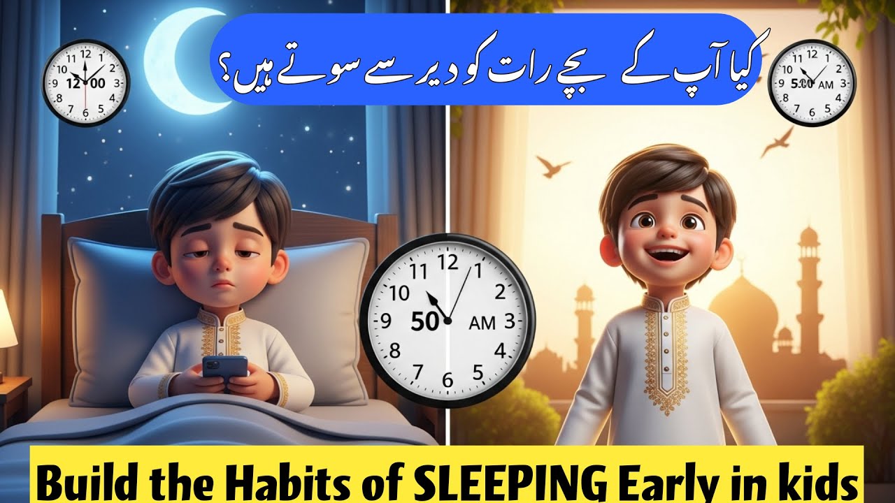 “How to Make Kids Sleep Early|جلدی سونے کی عادت Islamic Parenting|Faithful shine