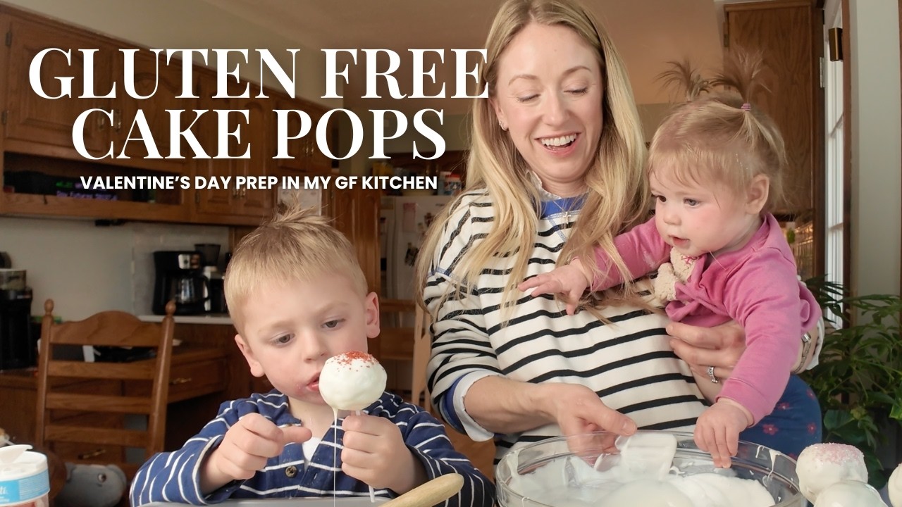 Spend a Day in my Gluten Free Kitchen - making GF cake pops for Valentine's Day with the kids