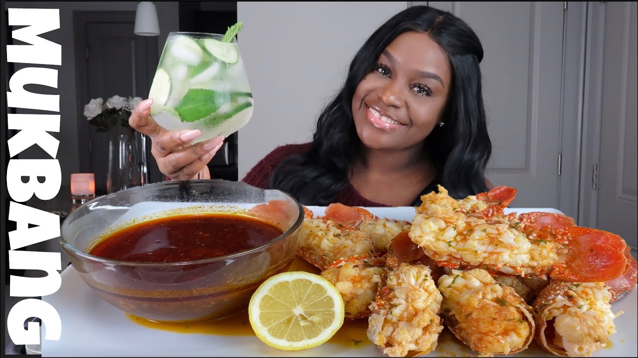 TAE AND LOU 11 LOBSTER TAILS IN 11 BITES MUKBANG CHALLENGE