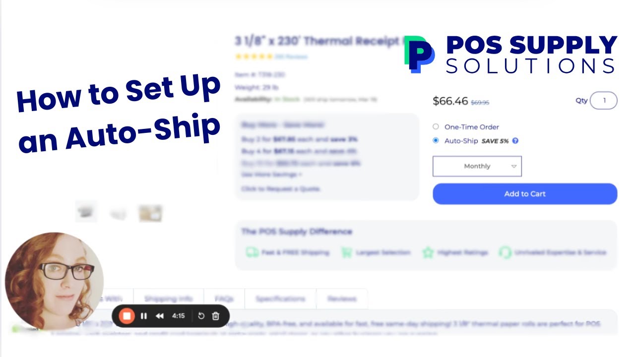 How to Set Up an Auto-Ship at POS Supply